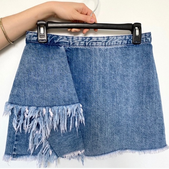 zara trafaluc denim skirt